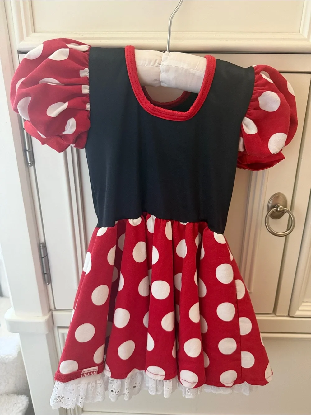 Minnie Polka Dot Red & White Kids Superhero Costume Dress Vintage